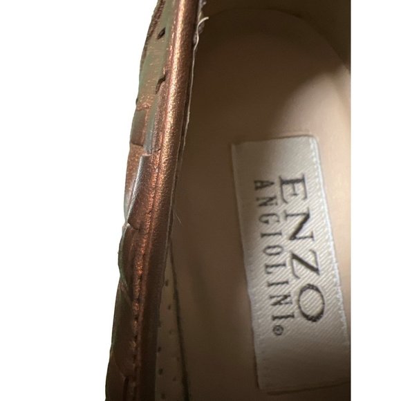 Enzo Angiolini Copper Weave Leather Flats Shoes -- 8-1/2M - Picture 9 of 10